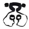1 Set; BDSM Bed Restraints Kit; Wrist Leg Restraint System; Hand & Ankle Cuffs Bed Restraints Sex Bondage; Position Support Sling; Adjustable - Black