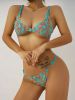 floral sexy bikini - multicolor - XL