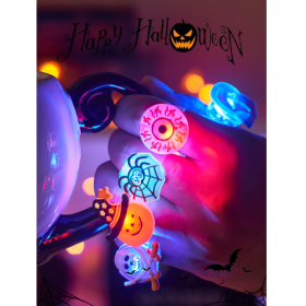 50 Pcs Halloween LED Glow Ring - Colour
