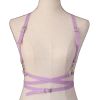 2022 Fashion Trend Women Men Gothic Handmade PU Leather Harness Belts Body Bondage Waist Straps Punk Rock Stylish Accessories - N013-Purple