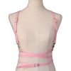 2022 Fashion Trend Women Men Gothic Handmade PU Leather Harness Belts Body Bondage Waist Straps Punk Rock Stylish Accessories - N013-Pink