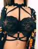 Fashion sexy lace underwear tops Europe and America wild bra women - Black - L