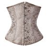 Womens Classic Bridal Underbust Boned Corset Waist Trainer Body Sculpting Wear Lace-up Lingerie, Beige - Default