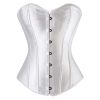 Women's Bustier Corset Top Sexy Lingerie White Satin Waist Corset - Default