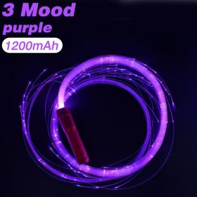 Disco Dance Whip Party 360¬∞ Swivel LED Fiber Optic Whip Rechargeable Fiber Dancing Whips Glowing Light Sparkle Flow Toys Music - CN - purple
