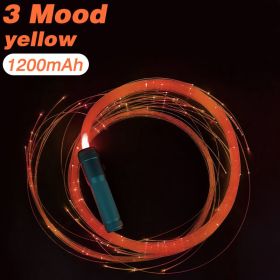Disco Dance Whip Party 360¬∞ Swivel LED Fiber Optic Whip Rechargeable Fiber Dancing Whips Glowing Light Sparkle Flow Toys Music - CN - yellow