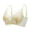 Plus Size Madam Bras Lace Sheer Unpadds Bra See Through Sexy Lingerie Underwear - Beige - 40/90