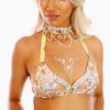 Women's Leather Openwork Corsage Body Chain - Colour