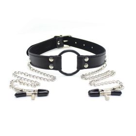 Bondage Silicone Dog Bone Ball Gag,Leash Chain Attached,Puppy Play Mouth Stuffed Stick Restraint Gag Slave Roleplay Sex Toy - 3