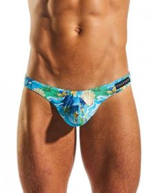 Cocksox Enhancing Pouch Thong Paradise Palms Lg - TCN-CX05CR-PDS-L0