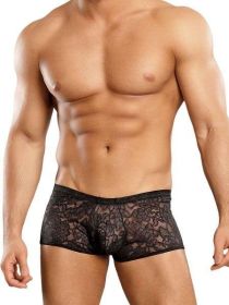 Male Power Mini Shorts Stretch Lace Black XL - MP145162BKXL