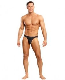 Satin Bong Thong Black L/XL - TCN-MP4420-BK-LX