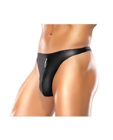 Male power zipper thong black s/m - TCN-MP818-BK-SM