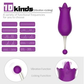 Rose Vibrant Multi Frequency Magic Wand Sucking Vibrarting Cl√¨torial Stimulator Vibrate USB Rechargeable -Whisper-Quiet Motor - Six Toys for Female A