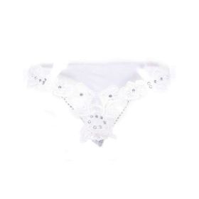 2 Colors XXXL Beading String Tangas - White - XXXL