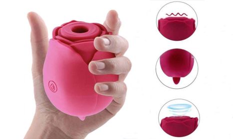 7 Speed G-spot&Clitoral Licking Sucking Rose Vibrator - Rose