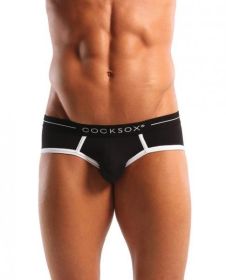 Cock Sox Sports Briefs Black Medium - TCN-CX76N-BK-M0