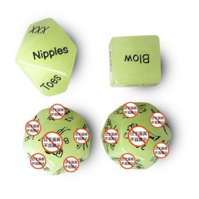 Glow In Dark Erotic Love Dice Toys Adult Couple Lovers Party Fun Games Aid Sex Toy Valentines Day Gift for Boyfriend Girlfriend - 4PCS Luminous