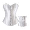 Women's Bustier Corset Top Sexy Lingerie White Satin Waist Corset - Default