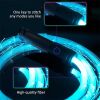 Disco Dance Whip Party 360¬∞ Swivel LED Fiber Optic Whip Rechargeable Fiber Dancing Whips Glowing Light Sparkle Flow Toys Music - CN - Black handle -