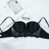 Bra Women Plump Girls Thin Push Up Underwear Breast Holding Adjustable Sports Bra - 75C - Black