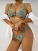 floral sexy bikini - multicolor - L