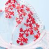 Sexy Women Clothing Floral Embroidered Underwear Bra Sexy Suit - S - Red