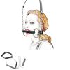 Bondage Silicone Dog Bone Ball Gag,Leash Chain Attached,Puppy Play Mouth Stuffed Stick Restraint Gag Slave Roleplay Sex Toy - 2