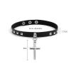 Harajuku Chocker Sexy Heart Lock Key Rivets Black Goth Punk Chokers Gothic Choker Necklace for Women Hip Hop Bondage Cosplay - cn0434p01