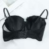 Bra Women Plump Girls Thin Push Up Underwear Breast Holding Adjustable Sports Bra - 75C - Black