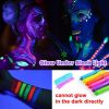 12Pcs Glow in The Dark Face Body Paint, UV Black Light Glow Makeup Kit - 12PCS