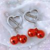Heart-shaped Chest Clip Sexy Adjustable Nipple Clamp Small Bell Adult Fetish Flirting Sex Toys Bdsm Teasing Breast Couples Woman - red