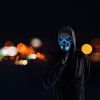 Halloween Mask LED Light up Costumes Scary Mask for Party Supplies - blue