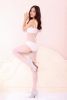 Blancho SE-160-WHITE Sexy Sheer Open Crotch Body Stocking - White - Medium - SE-160-WHITE