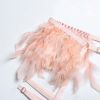 High End Quality Popular Complex Craft Metal Chain Lace Feather Lace Eyelash Underwear Four Piece Set Five Piece Set - S - Pink