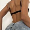 Bra Small Breasts Lady Thin Sexy Gather Comfortably Underwear with Steel Ring Big Chest Show Small - 70B - Black