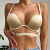 Bra Small Breasts Lady Thin Sexy Gather Comfortably Underwear with Steel Ring Big Chest Show Small - 70B - Black
