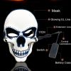 Halloween Mask LED Light up Costumes Scary Mask for Party Supplies - blue