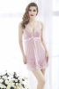 Women Sexy Nightwear S~XXL Lace Nightgown Sleepwear Dress G-String Sexy Lingerie Robe - Pink - S