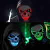Halloween Mask LED Light up Costumes Scary Mask for Party Supplies - blue