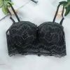 Bra Women Plump Girls Thin Push Up Underwear Breast Holding Adjustable Sports Bra - 75C - Black