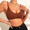 Seamless Underwear Set Without Steel Ring Vest Solid Color Beauty Back Exercise Bra - S - Black Suit