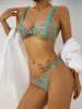 floral sexy bikini - multicolor - XL