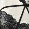 Fashion sexy lace underwear tops Europe and America wild bra women - Black - L