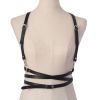 2022 Fashion Trend Women Men Gothic Handmade PU Leather Harness Belts Body Bondage Waist Straps Punk Rock Stylish Accessories - N013-Purple