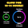 100 Pcs Glow Sticks Bulk 8" Bracelets Necklaces, Christmas, Football Party - 100pcs