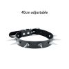 Harajuku Chocker Sexy Heart Lock Key Rivets Black Goth Punk Chokers Gothic Choker Necklace for Women Hip Hop Bondage Cosplay - cn0408x1