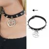 Harajuku Chocker Sexy Heart Lock Key Rivets Black Goth Punk Chokers Gothic Choker Necklace for Women Hip Hop Bondage Cosplay - cn0426p01