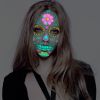 4 Sheets Halloween Temporary Tattoos Glow In Dark, Waterproof Tattoo Stickers - Q4