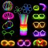 100 Pcs Glow Sticks Bulk 8" Bracelets Necklaces, Christmas, Football Party - 100pcs